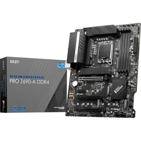[해외]MSI PRO Z690-A DDR4 프로시리즈 마더보드 (ATX, 12세대 인텔 코어, LGA 1700 소켓, DDR4, PCIe 4, CFX, M.2 슬롯)