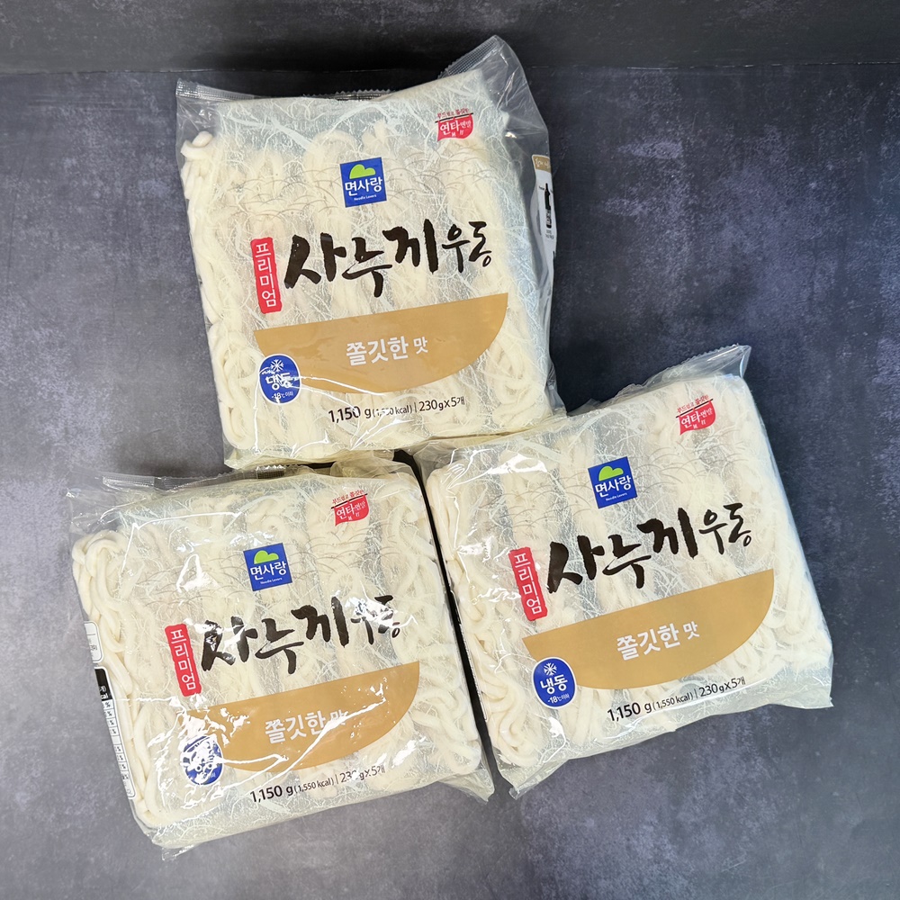 면사랑 프리미엄 사누끼우동면 쫄깃한맛 냉동 우동면 사리 1150g, 8개 - 상세 이미지 4
