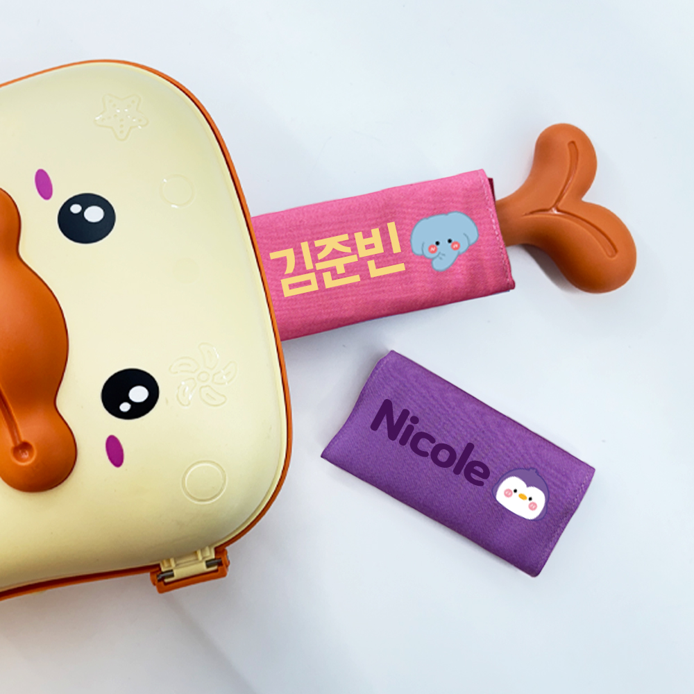 벨크로 전사 네임택 이름표 여행 가방 골프 캐리어 단체 제작 어린이집 유치원 - 상품 이미지