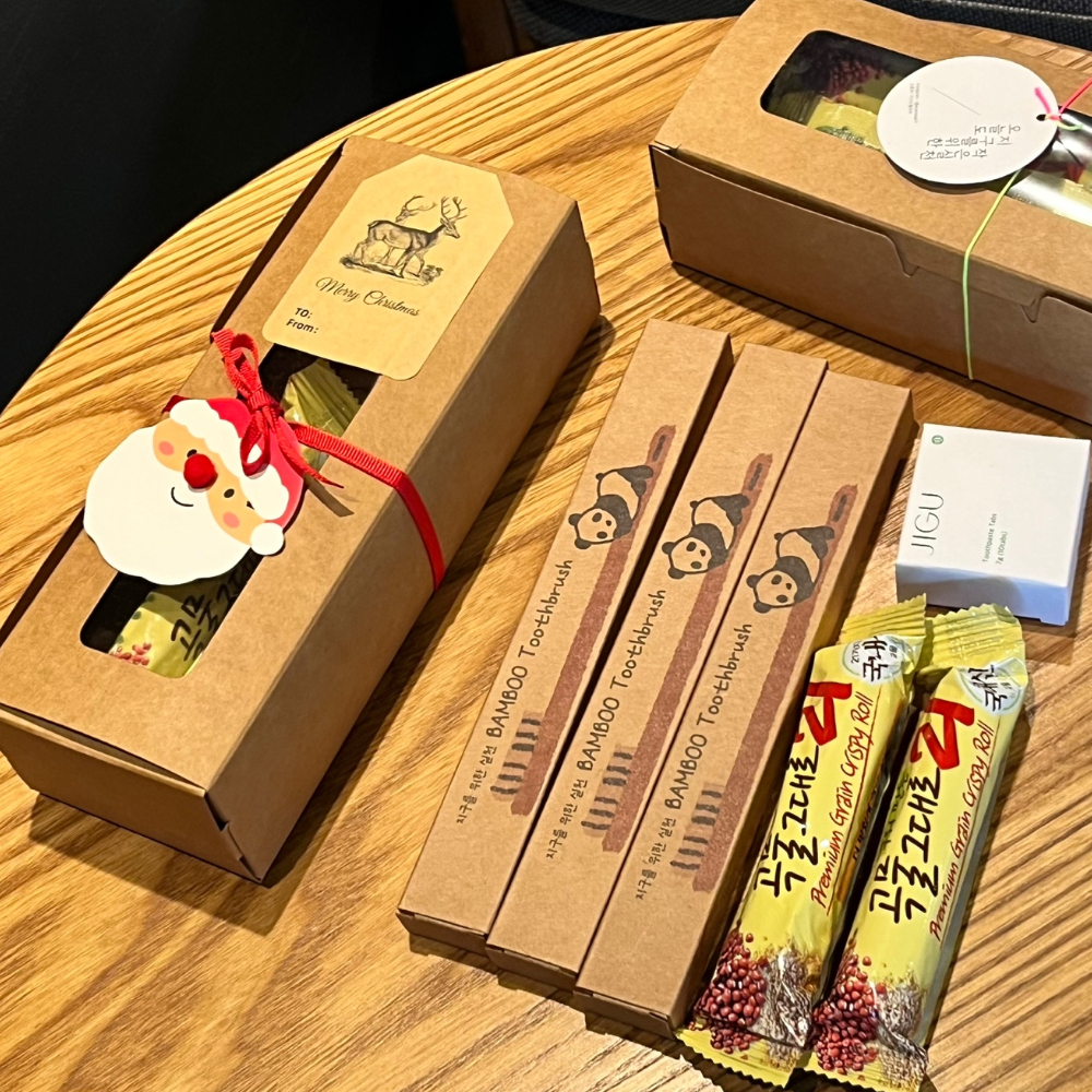 대나무 칫솔 세트 고체치약10정 제로웨이스트 단체 과자 기념품 선물 1개입, 1개 - 메인 이미지