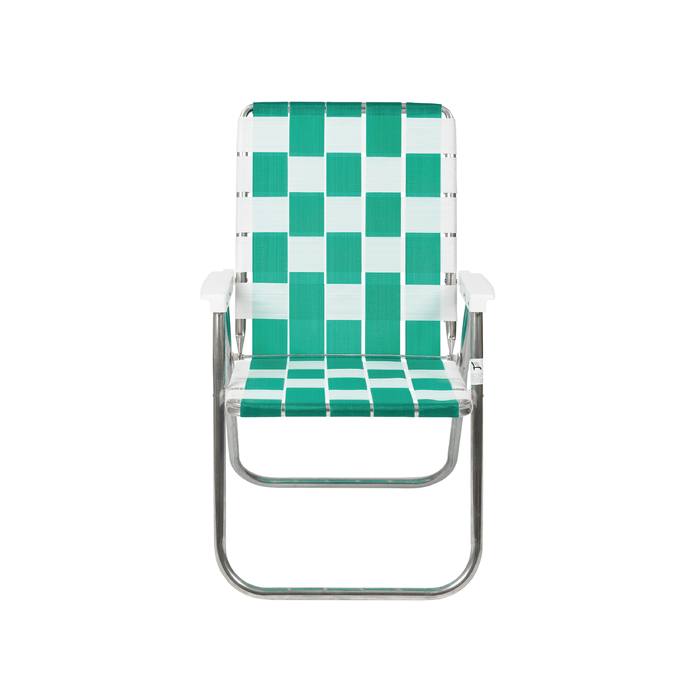 USA 론체어 클래식 의자 야외 테라스 피크닉 캠핑 접이식 의자 Green White