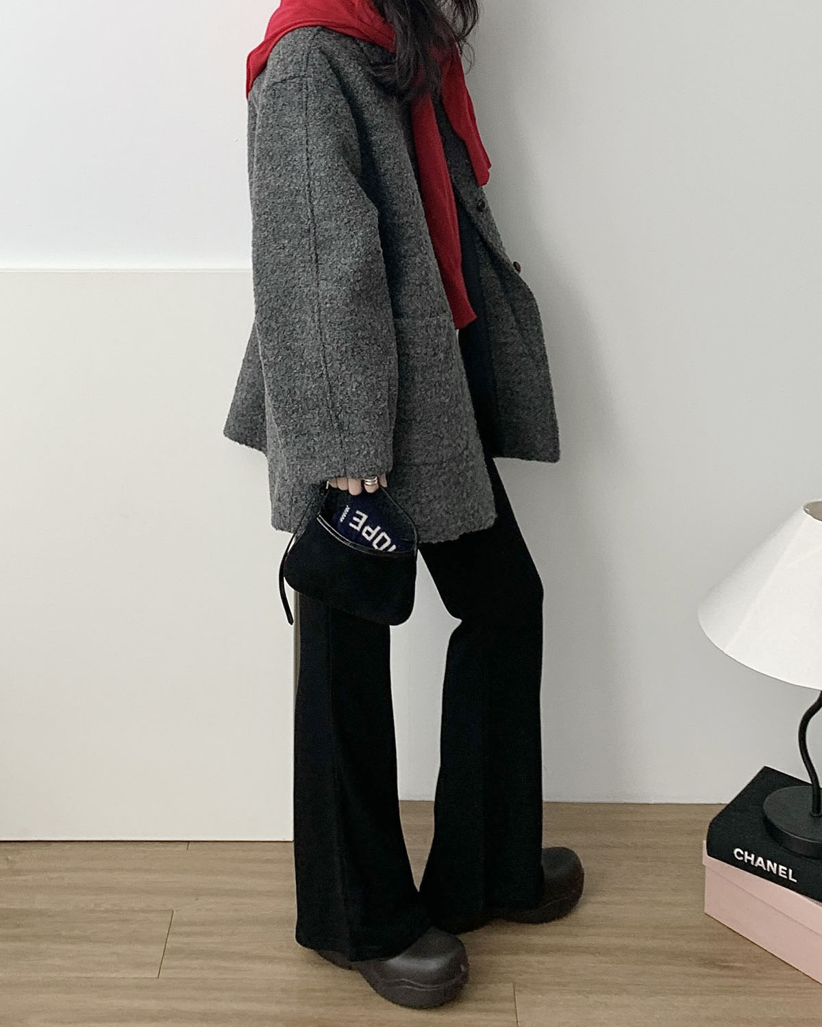 시그니처 스판 부츠컷 팬츠 기모 골지 밴딩 트레이닝 쫀쫀 레깅스 바지 웨어링무드 (2c) - 상세 이미지 5