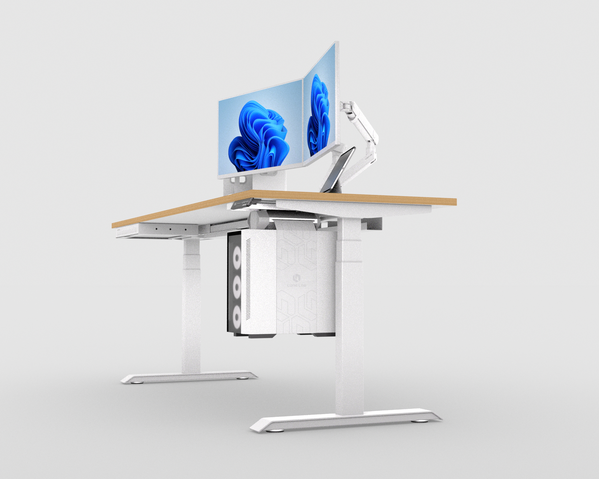 루나랩 PC홀더 스트랩 데스크탑 회전형 거치대 본체 받침대 - 상세 이미지 3