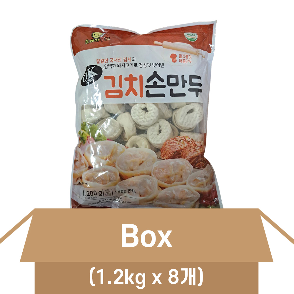 오케이푸드 ok 김치만두 1박스 (1.2kgX8봉) : 참참참식자재