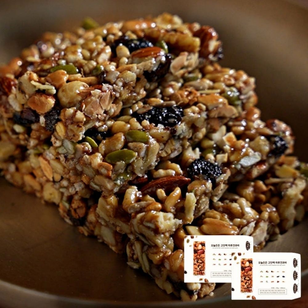 오늘든든 고단백 하루견과바 에너지바 30개 다이어트바 무설탕 시리얼바