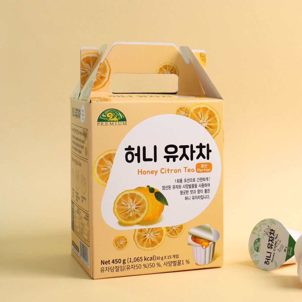 꿀 들어간 허니 유자차 포션 15개입 캡슐 유자청 - 상세 이미지 2