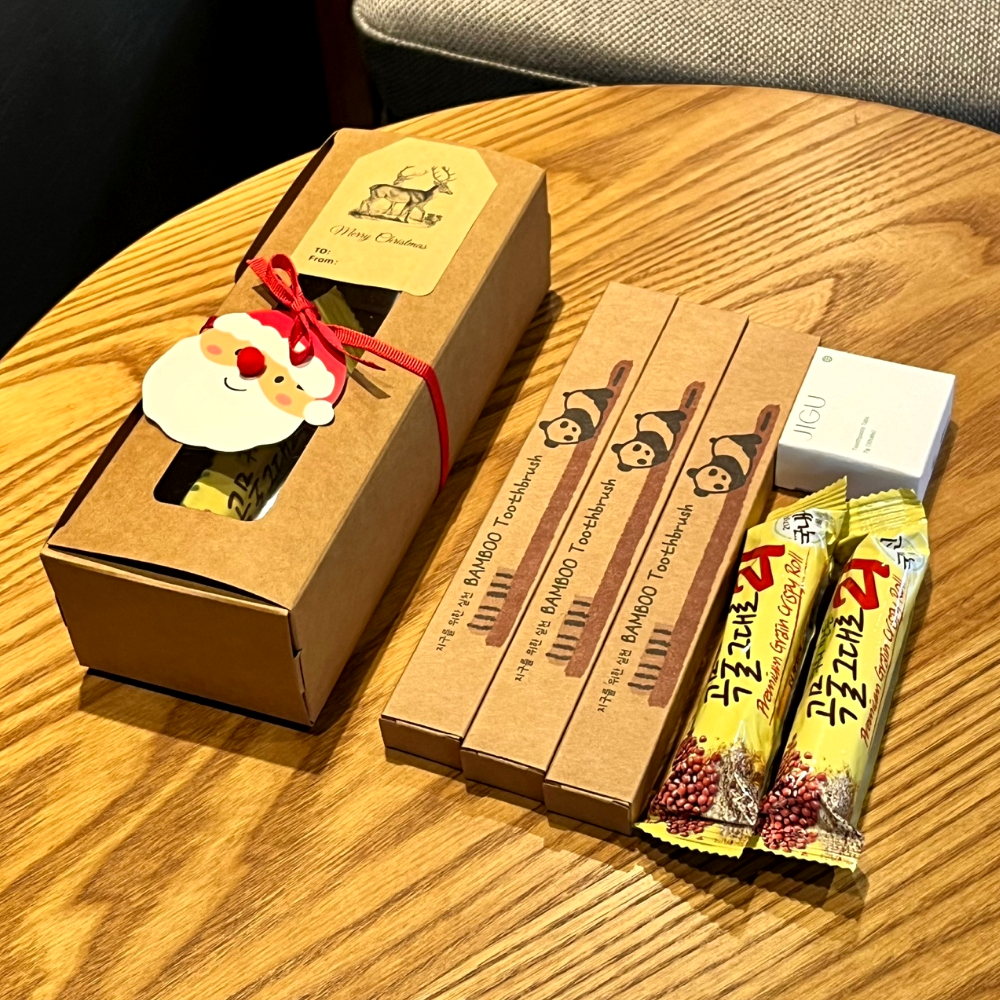 대나무 칫솔 세트 고체치약10정 제로웨이스트 단체 과자 기념품 선물 1개입, 1개 - 상세 이미지 3