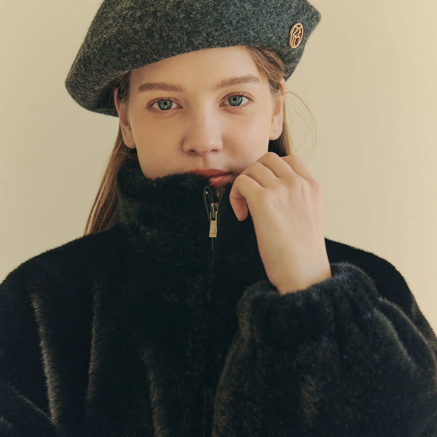 [제로스트릿]다우니 퍼 점퍼 DOWNY FUR JUMPER / BLACK - 상세 이미지 3
