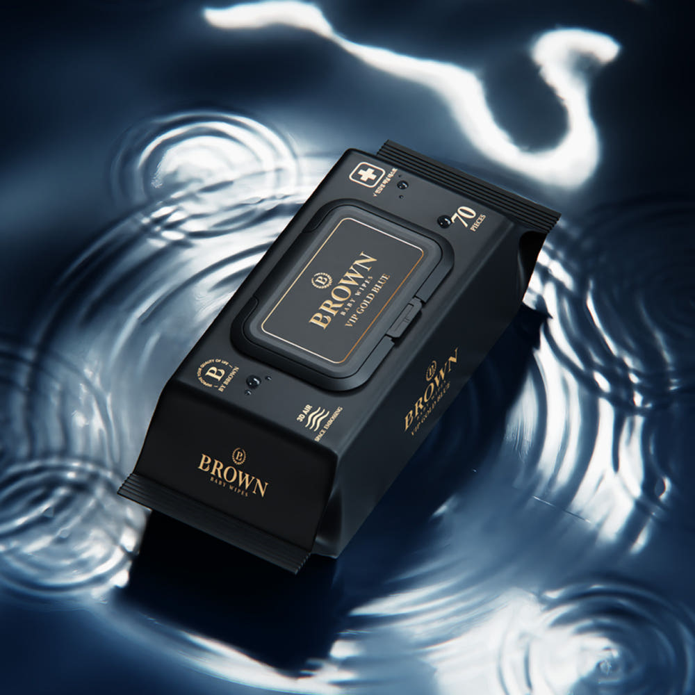 브라운 물티슈 VIP 골드 블루 캡형