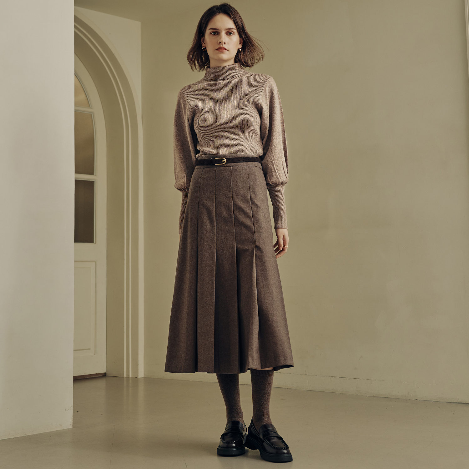 [제로스트릿] 르제로 캐시미어 터틀넥 니트 LeZERO CASHMERE TURTLENECK KNIT/ CAMEL - 상세 이미지 2