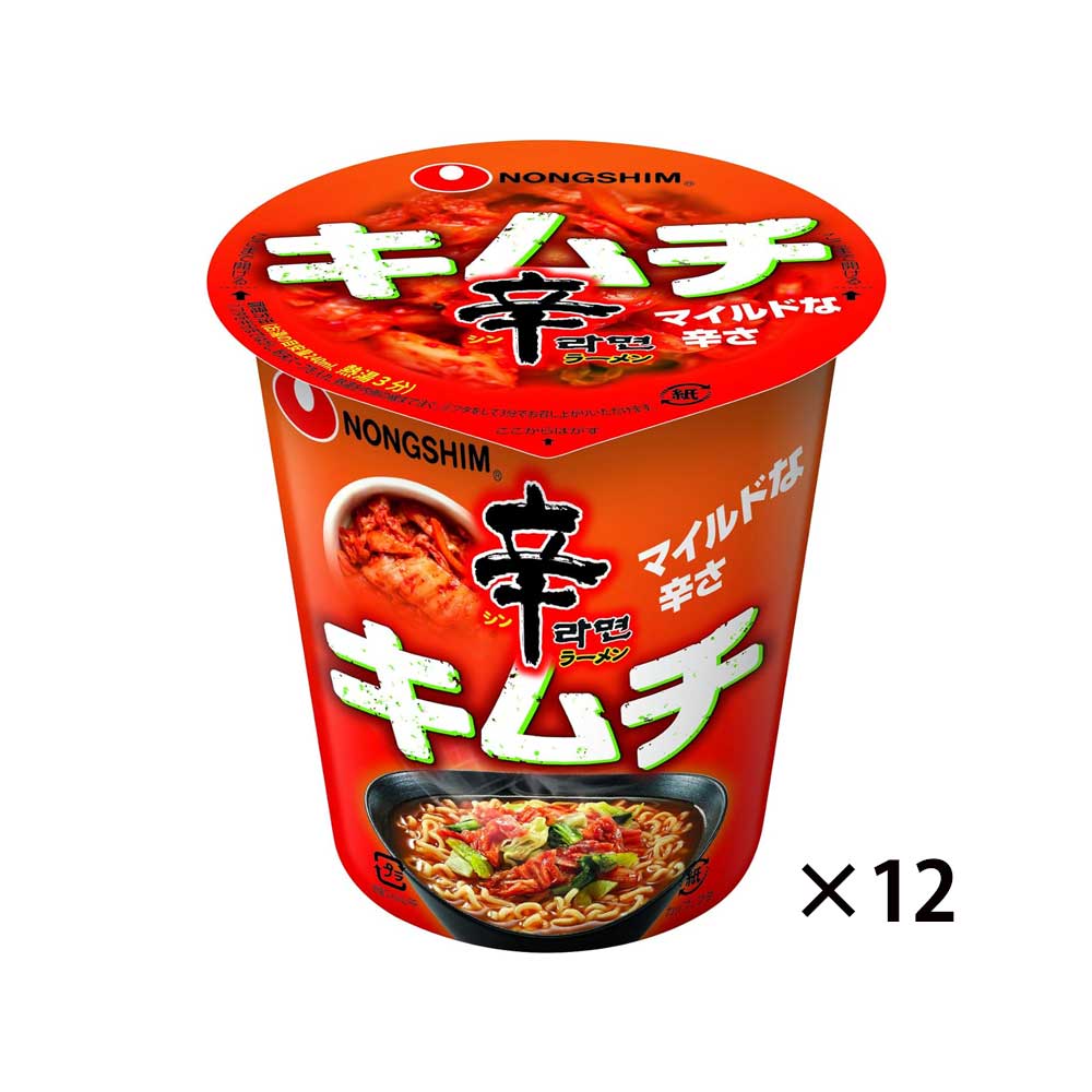 농심 김치 신라면 컵 12개세트 일본 컵라면
