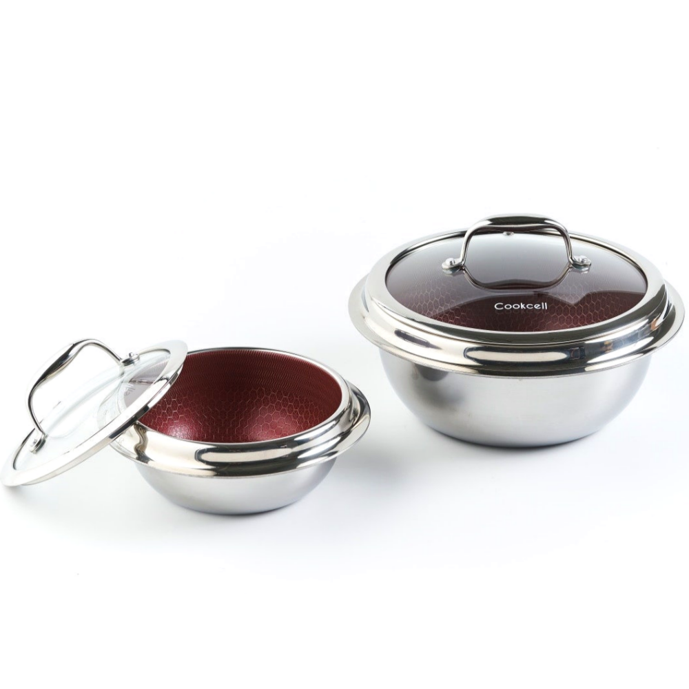 쿡셀 IH 레드 가마솥 2종 세트(가마솥16cm,22cm,유리뚜껑16cm,22cm) - 상세 이미지 3