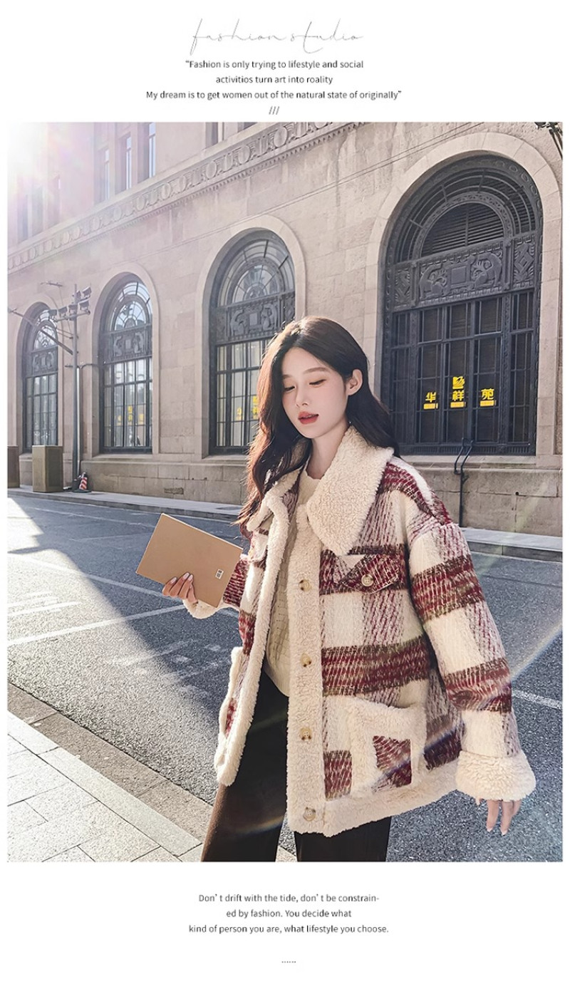 아비르엔 착한 맨하탄 따뜻한 🦊체크 아우터