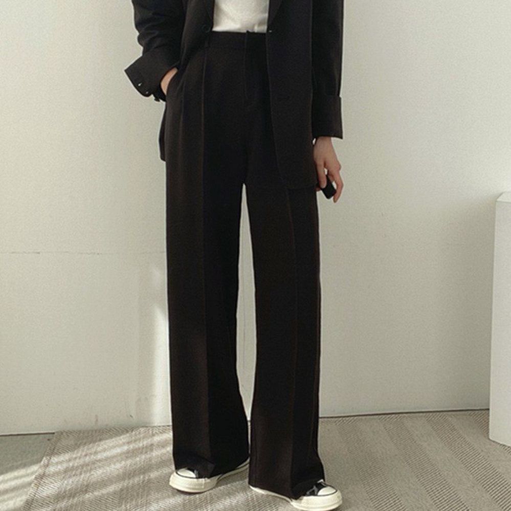 여성용 데일리 팬츠 컬러 면접복장 정장 루즈핏 오피스룩 밴딩팬츠 조거팬츠 와이드팬츠 밴딩 카키색 바지 S 이미지 6