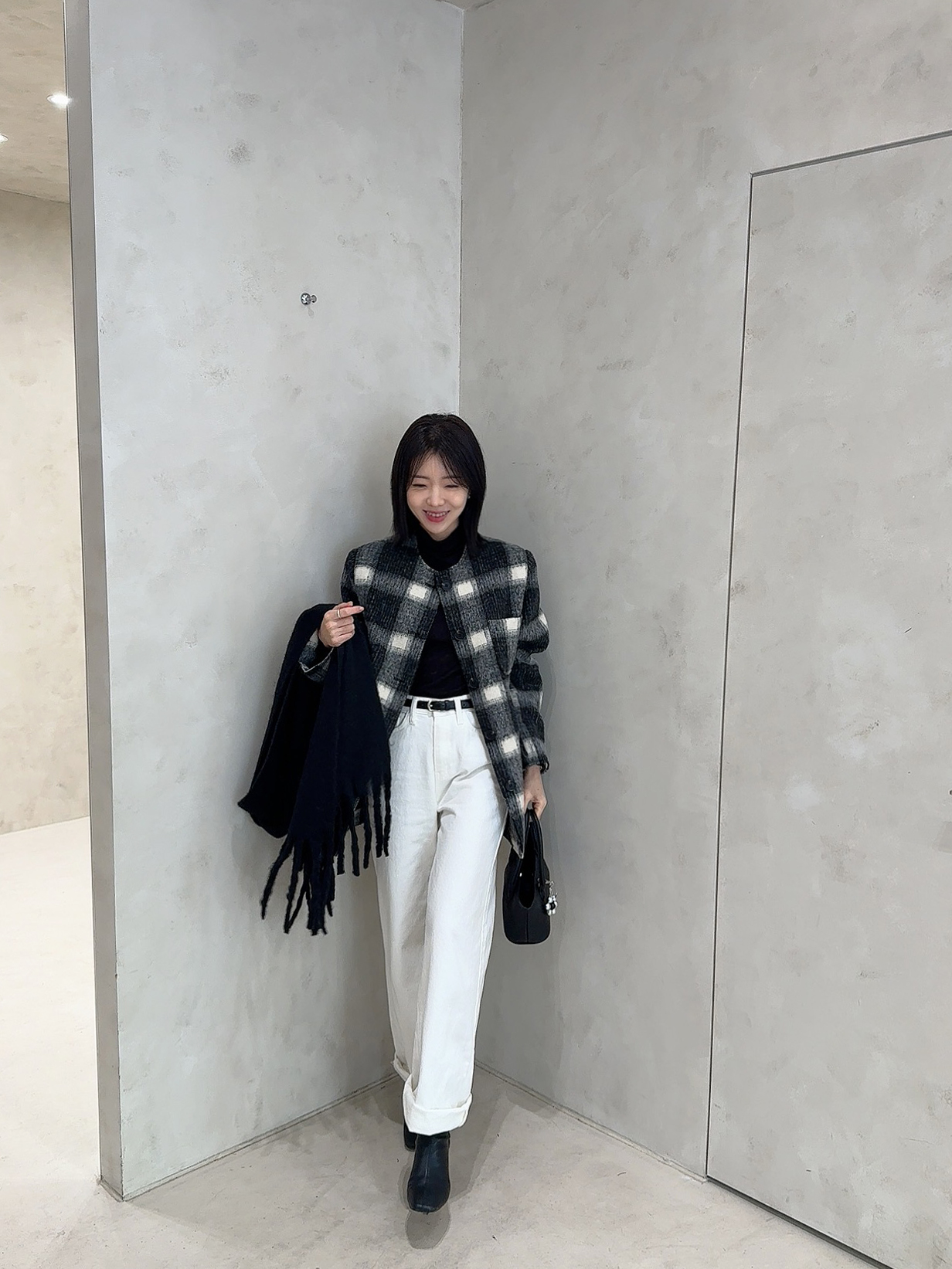 [무료배송] 노카라 체크 울 자켓 상세 이미지 27