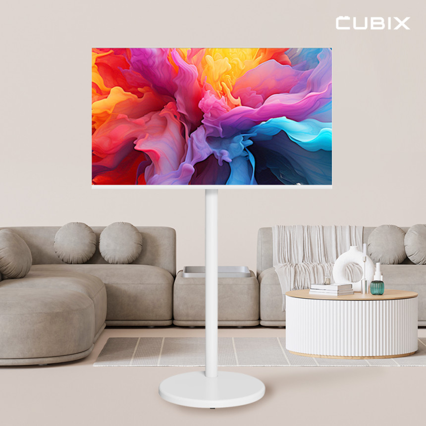 무빙큐빅스 삼탠바이미 화이트에디션 109cm(43인치) UHD 4K 스마트티비 X2 셋트 이동식 TV 삼텐 중소바이미