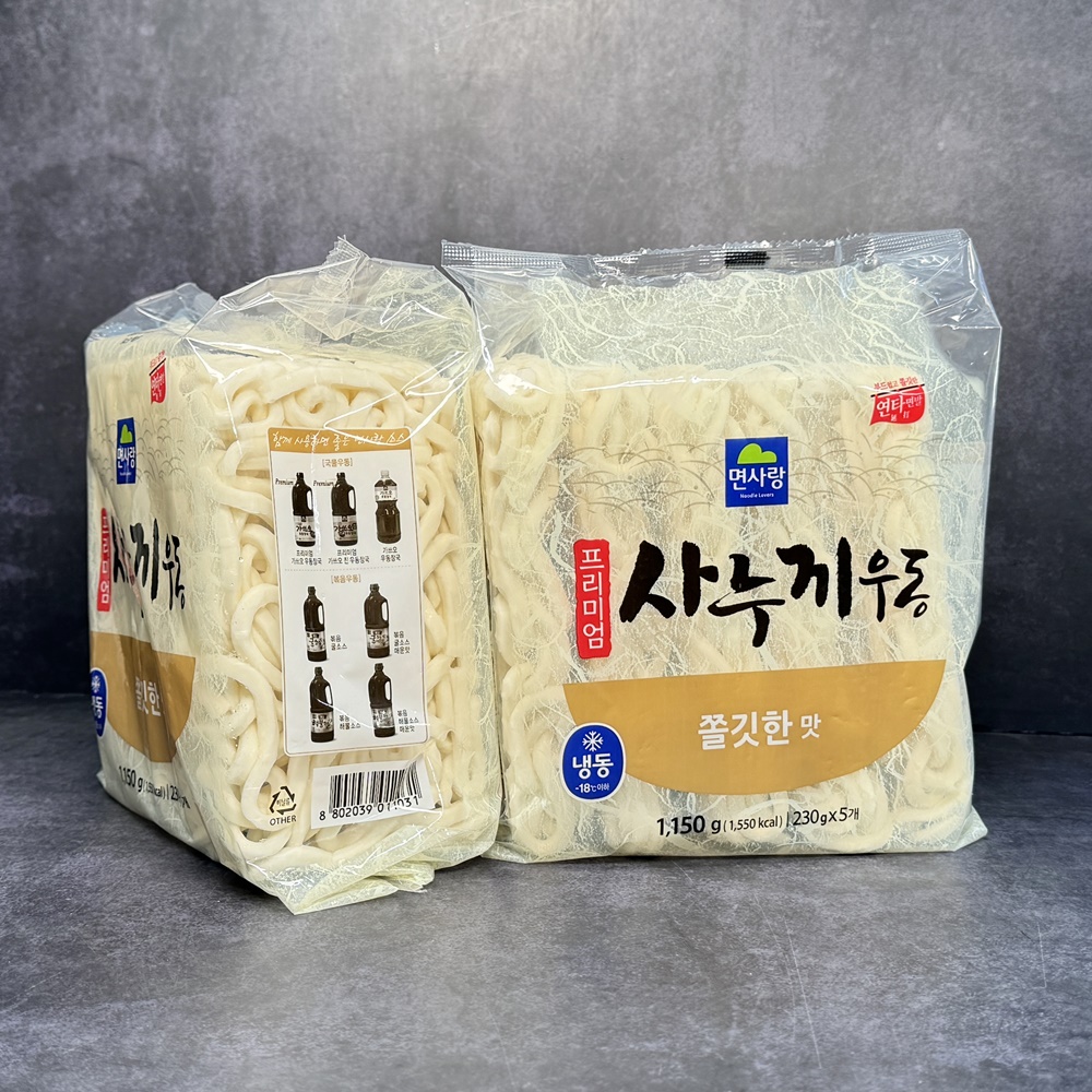 면사랑 프리미엄 사누끼우동면 쫄깃한맛 냉동 우동면 사리 1150g, 8개 - 상세 이미지 3