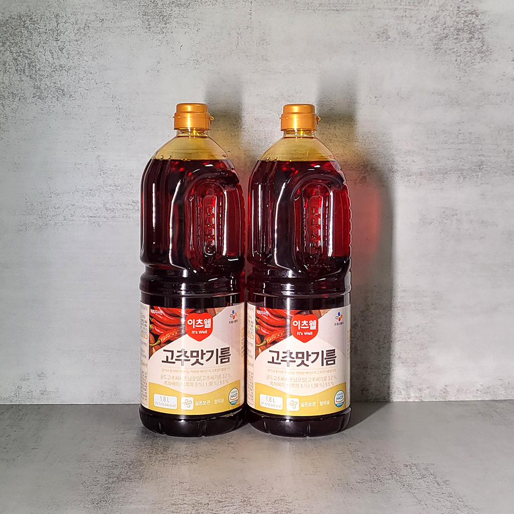 이츠웰 고추맛기름 고추씨 고추기름 업소용 1.8L x 8개 - 상세 이미지 3
