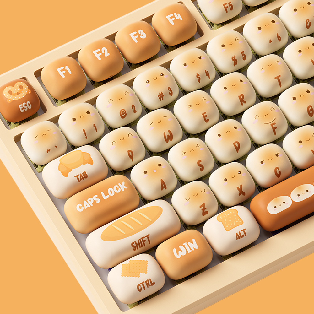 AKKO Bun Wonderland 식빵 키캡 세트 138키 커스텀키보드 교체용