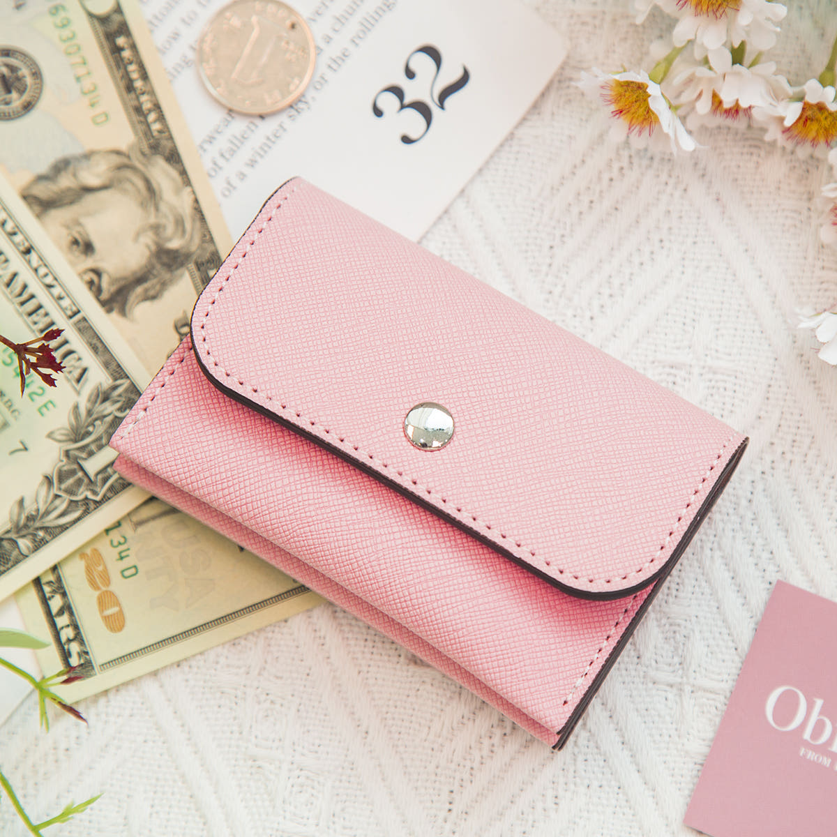 [각인가능]오브리즈 사피아노 가죽 아코디언 여자 카드 지갑 명함케이스 수제 지폐 지갑