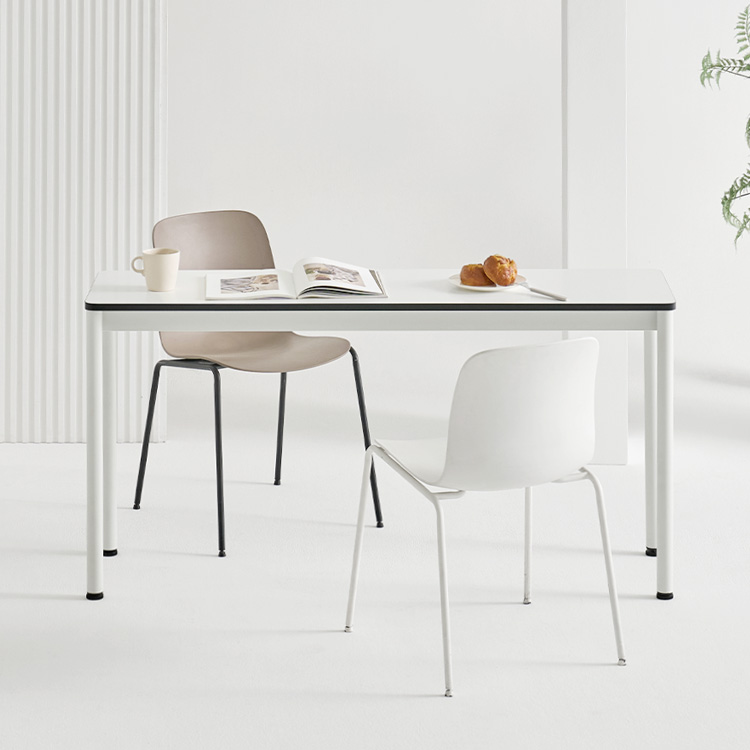 e스마트 코지 라운드모서리 사이드테이블 1200 화이트 프레임