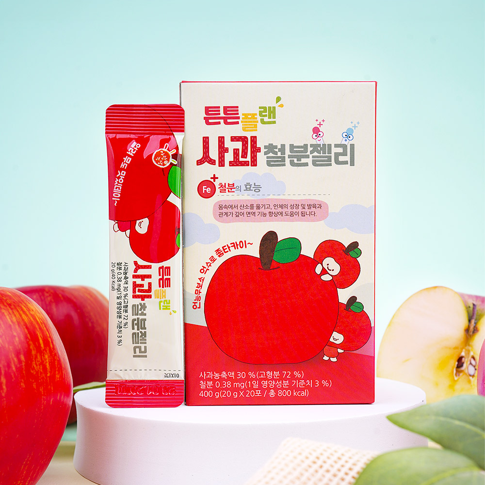 [3+1] 튼튼플랜 사과 철분 젤리 외 5종 아기 영양 간식 과자