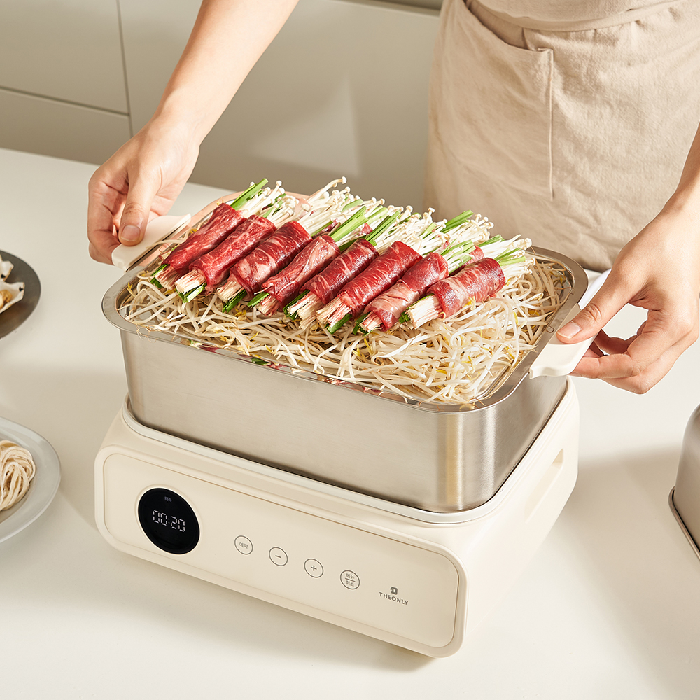 디온리 올스텐 터치 디지털 2단 고구마 계란찜기 세라믹 멀티쿠커 NAS421CW