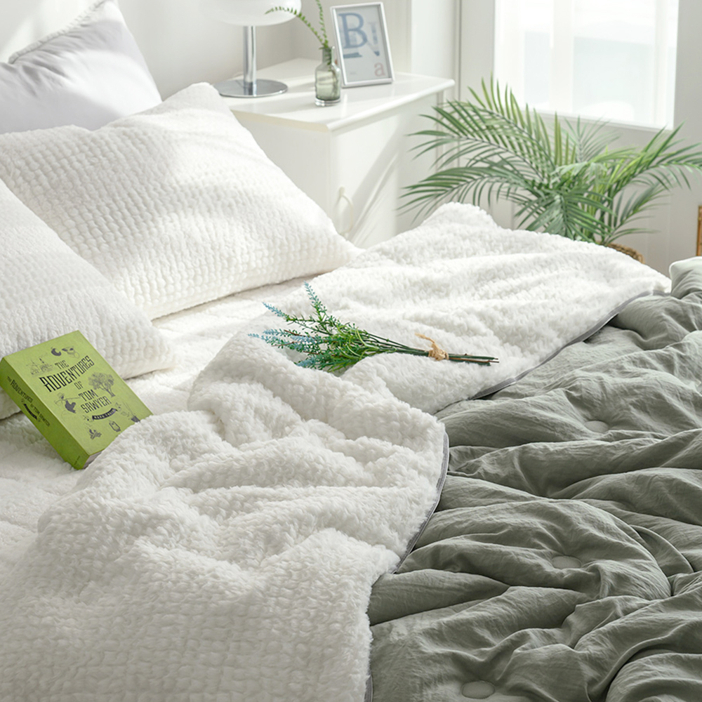 크리미 모달 극세사 차렵 겨울이불 싱글 슈퍼싱글