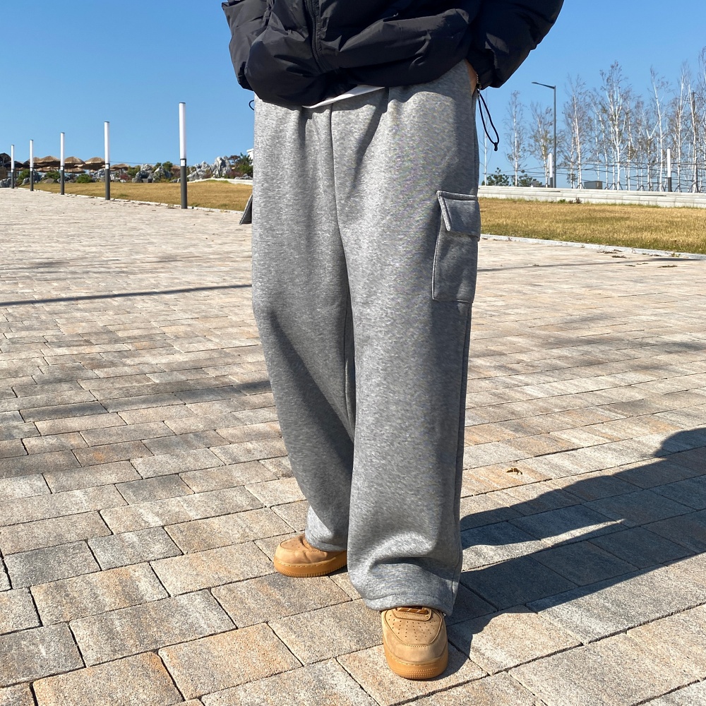 남자기모와이드팬츠 보아털바지 남성융털바지 - 상세 이미지 2