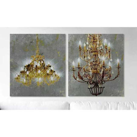 LED 샹들리에조명 액자 거실 인테리어 침실 빈티지 캔버스 크리스탈 램프 1. A타입 60x80