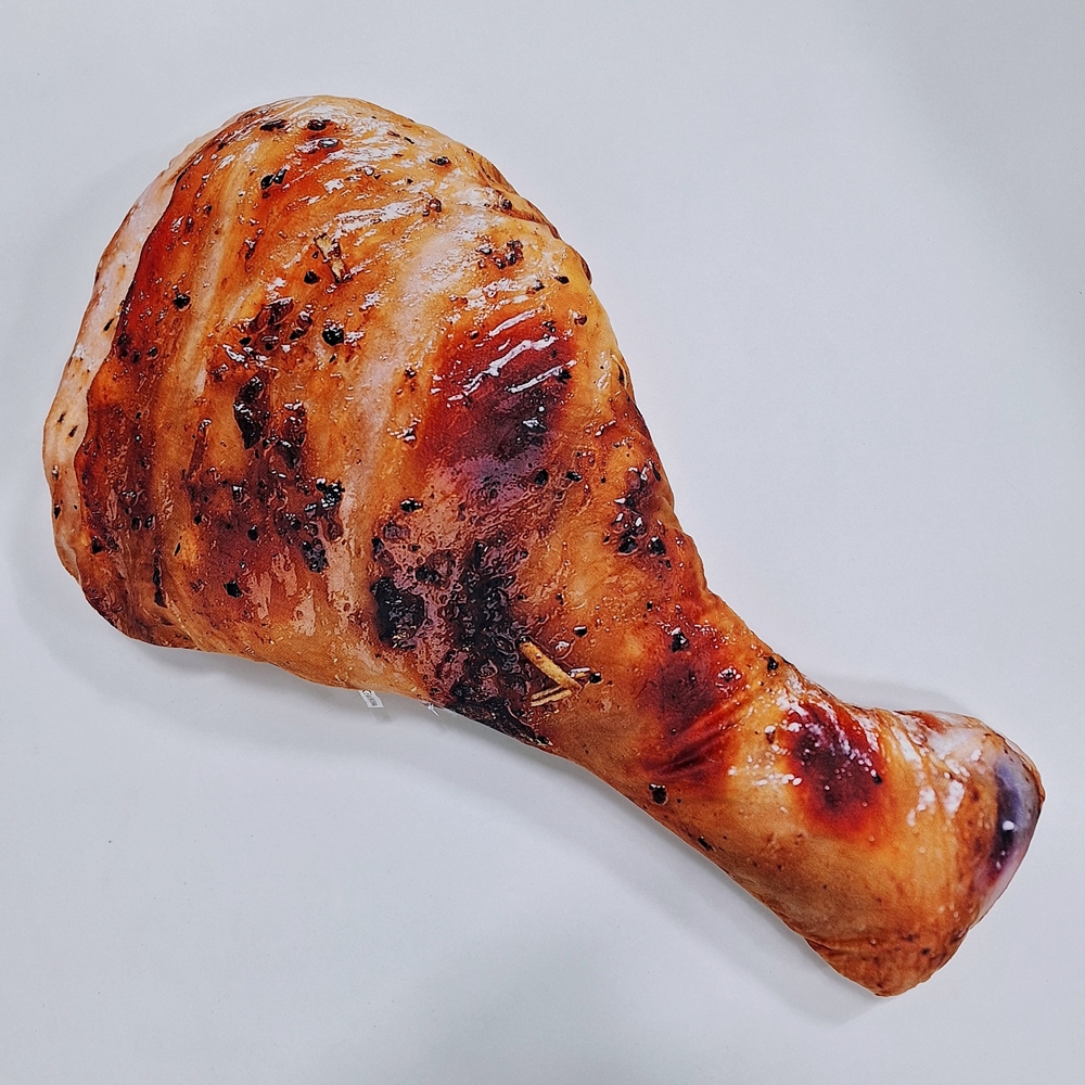 띵덕 닭다리 치킨 인형 쿠션 신박한 쓸데없는 선물 70cm - 상품 이미지