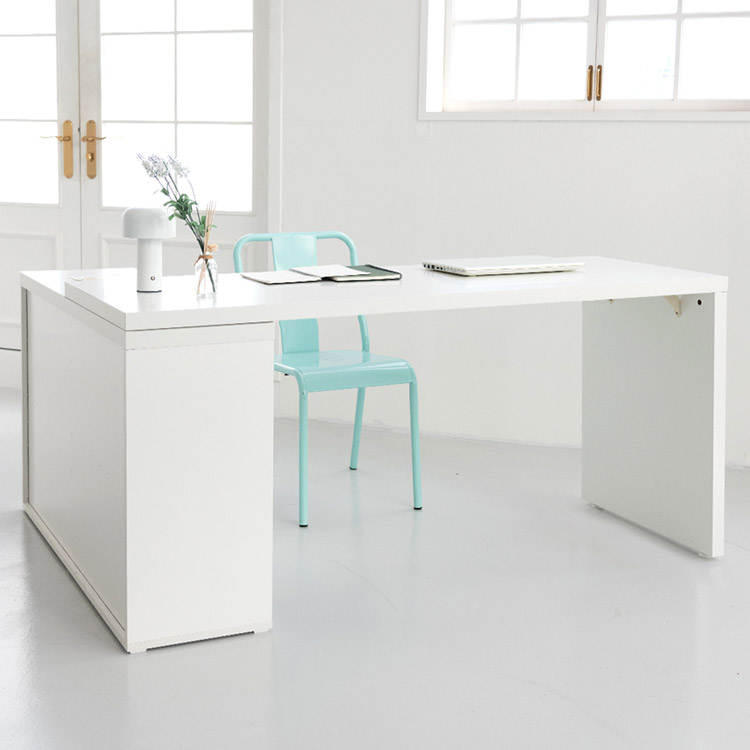 e스마트 와이즈 1인용 ㄱ자 책상세트 1400