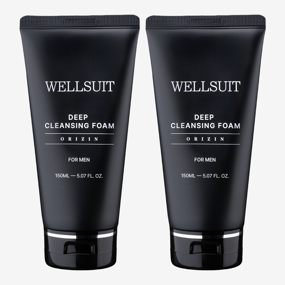 [남성 클렌징폼] 웰수트 딥 클렌징폼 150ml 1+1 기획구성 - 모공 관리 피지 제거 - 상품 이미지