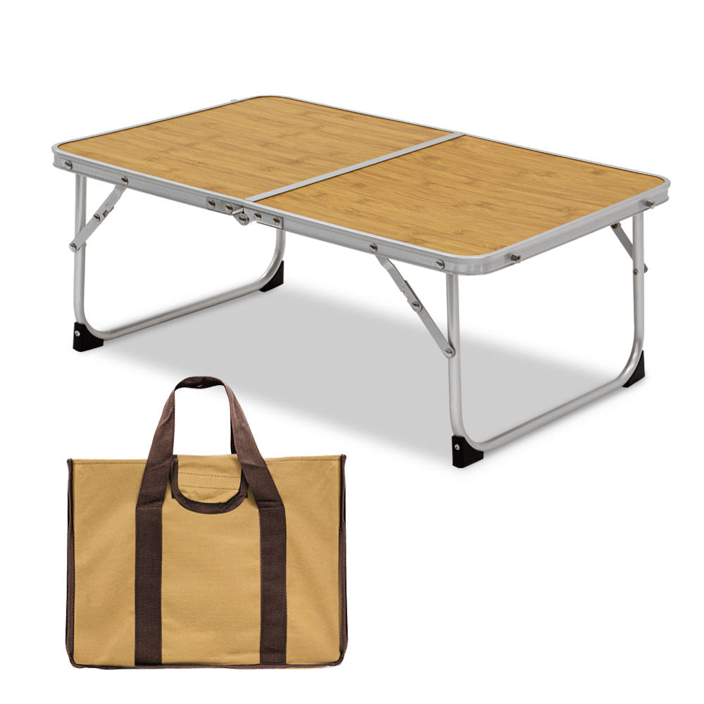 로티캠프 미니 테이블 접은 상태와 휴대용 가방