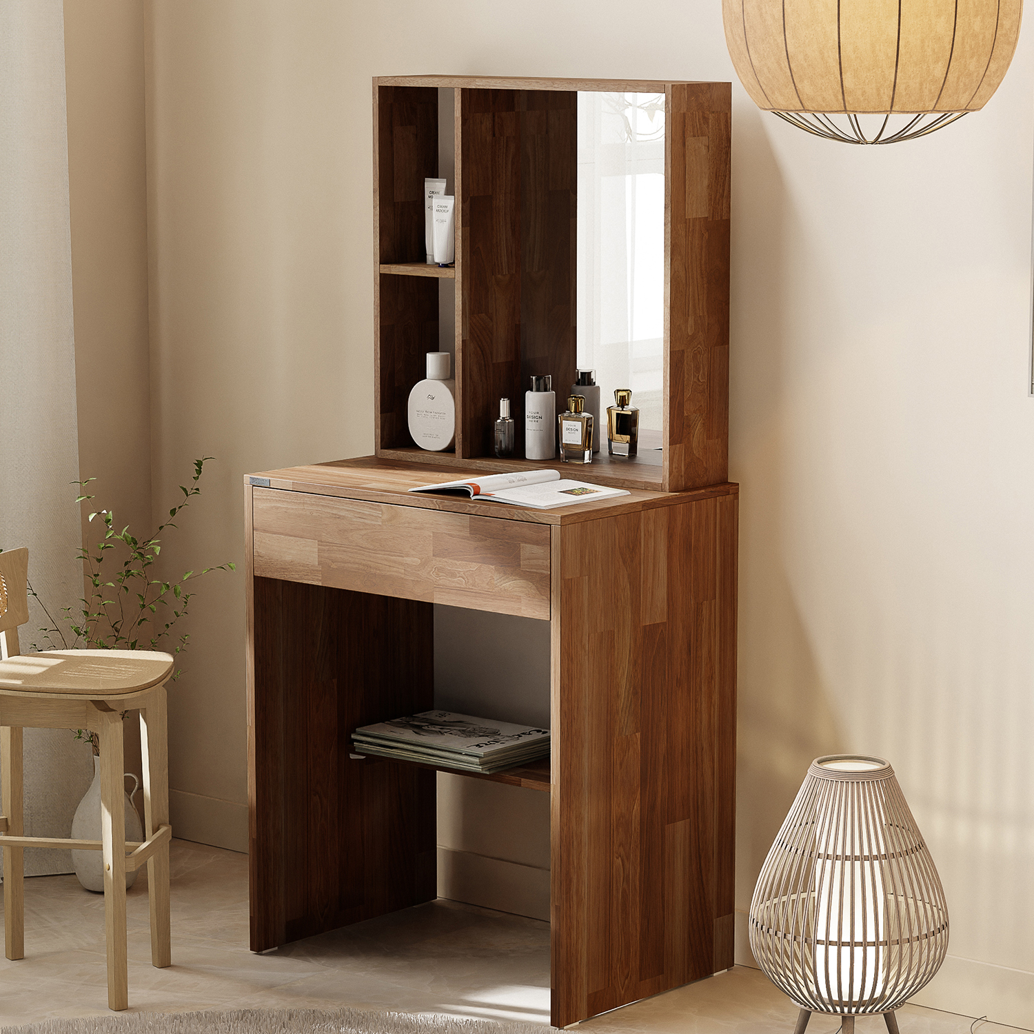 서랍형 화장대 서랍장 수납형 화장대 겸 책상 수납 화장대 600