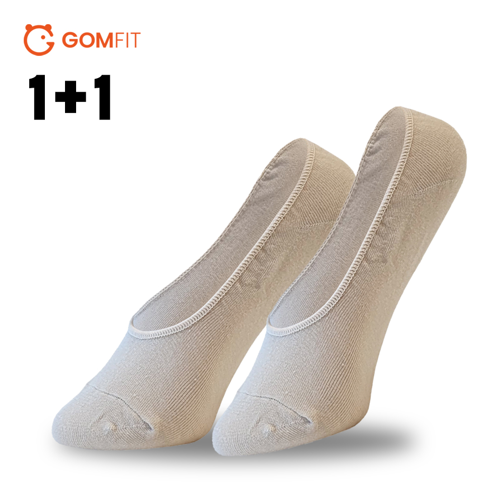 곰피트 1+1 실리콘 덧신 발뒤꿈치 발바닥 각질관리 보습양말 - 상품 이미지