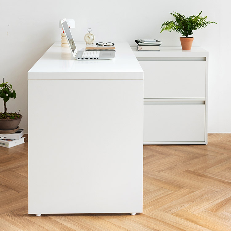 e스마트 와이즈 1인용 ㄱ자 책상세트 1400