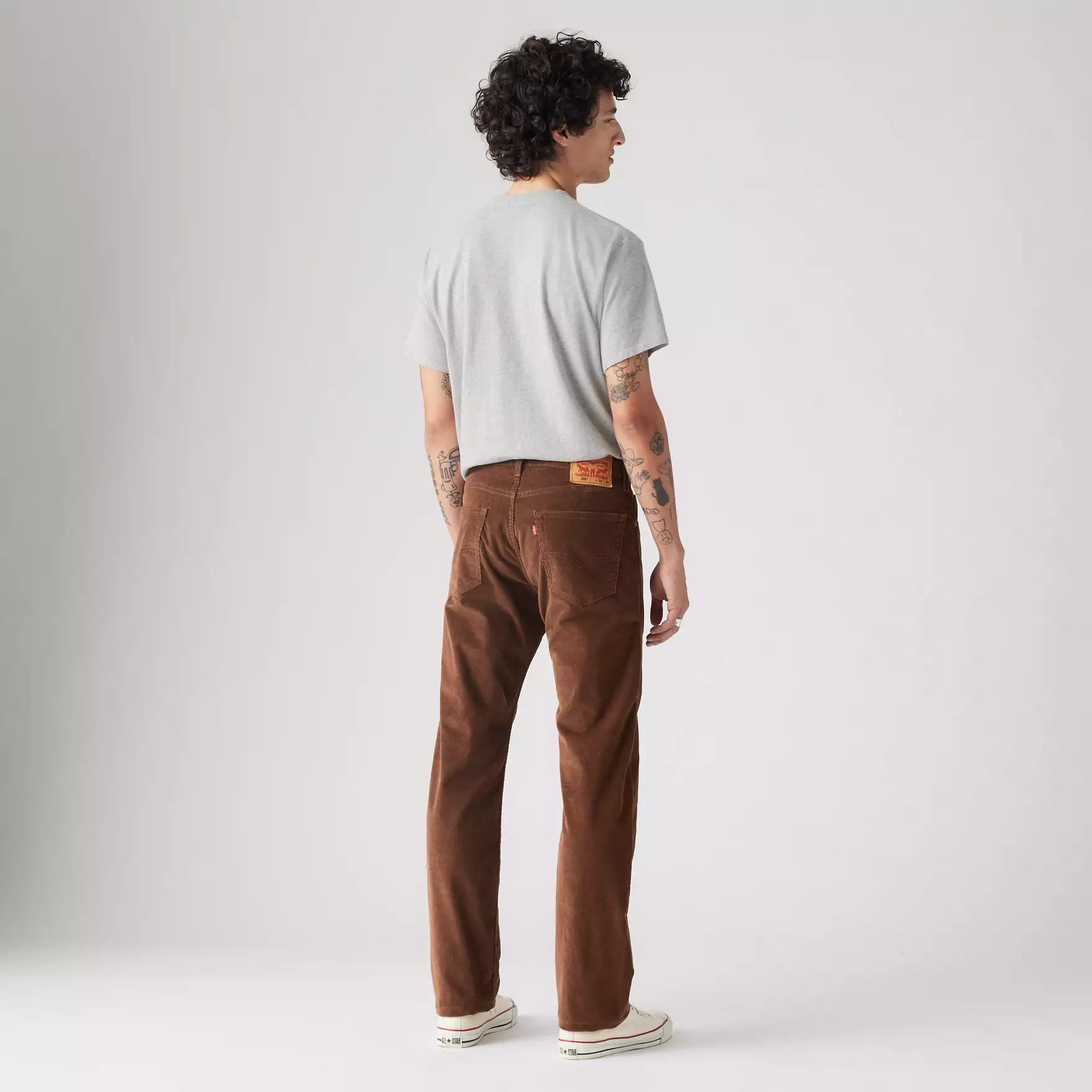 리바이스 505 레귤러핏 코듀로이 남성 청바지 Teak - Brown - 상세 이미지 4