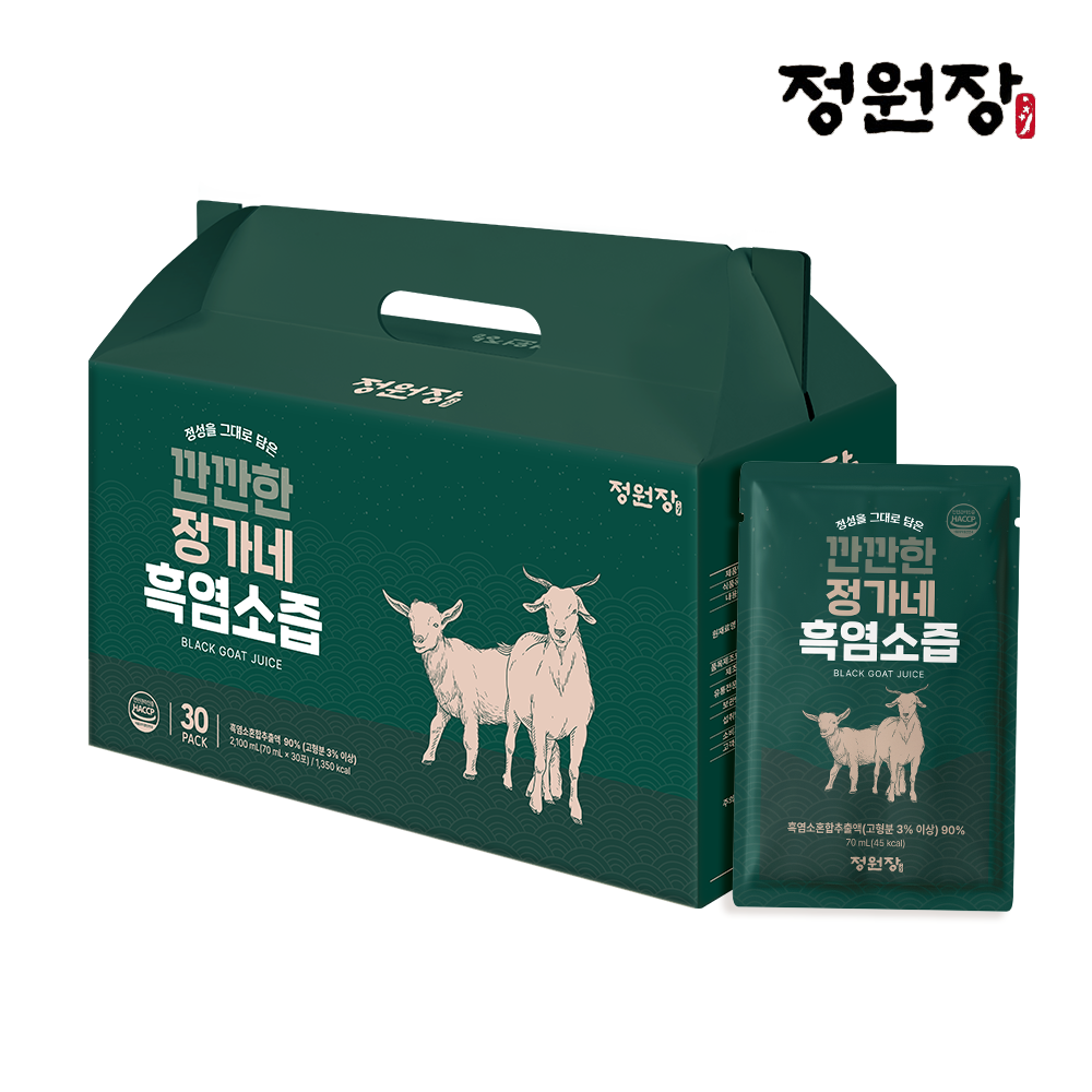 정원장 흑염소 진액 원 엑기스 즙 자연 방목 국내산 70ml 30팩 1박스 (30일분) - 상품 이미지