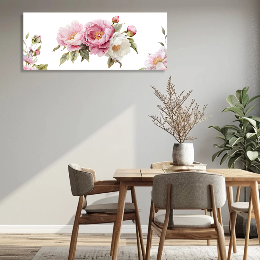 화사한모란 150x60cm 캔버스액자 모란꽃 - 상세 이미지 2