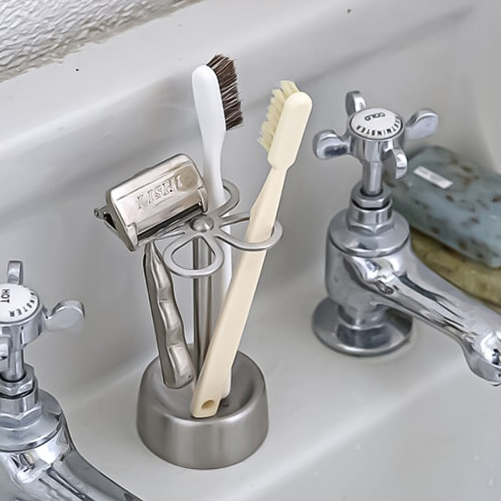 덜튼 스텐 칫솔꽂이 플라워 무광