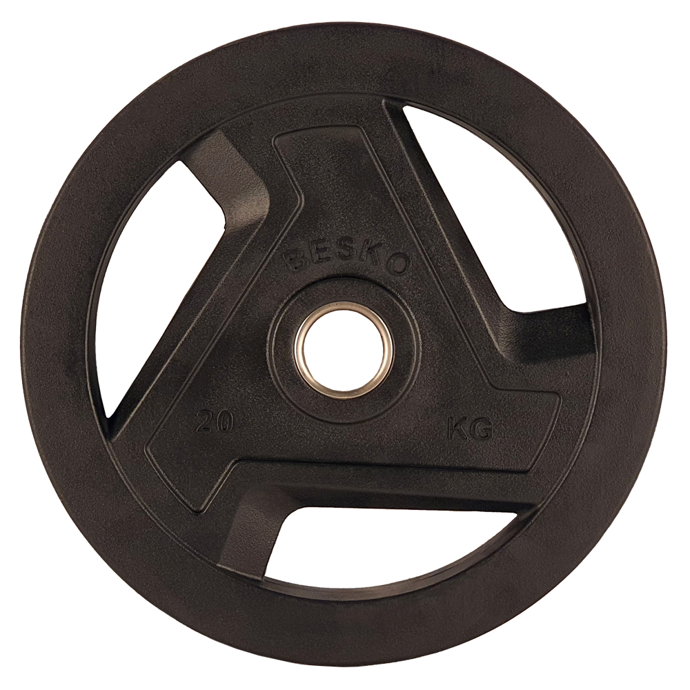 베스코 중량원판 고무 우레탄 바벨 원판 50mm 20kg