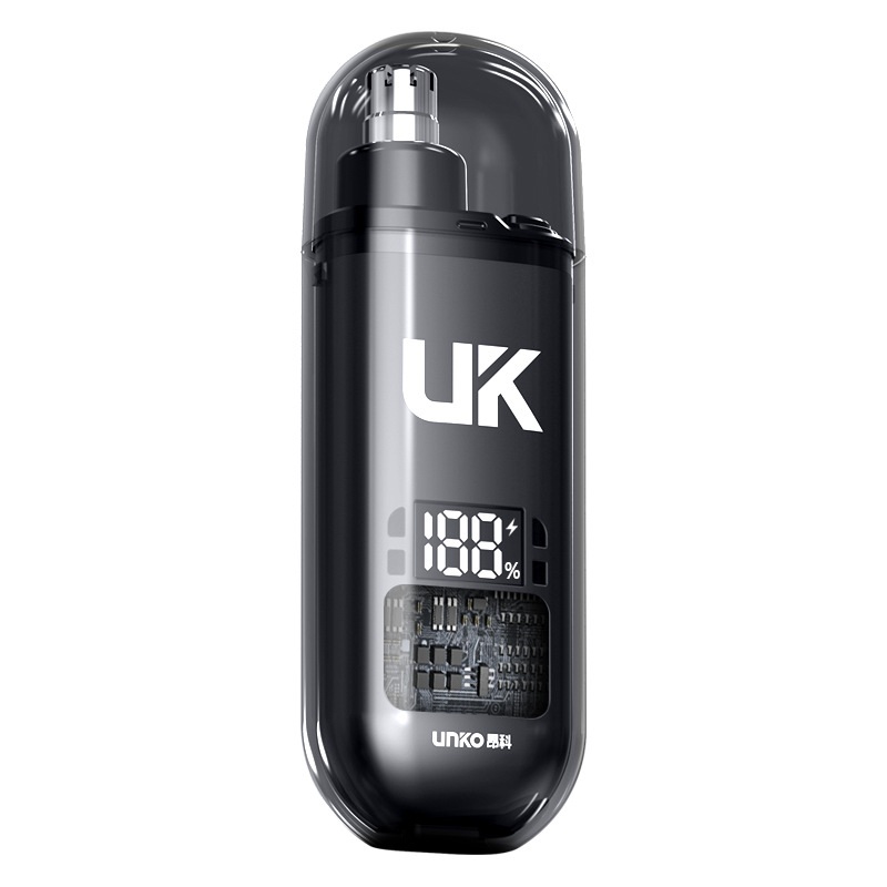 UK LCD 디스플레이 전동 코털면도기 트리머 USB 충전 콧털관리 풀세트