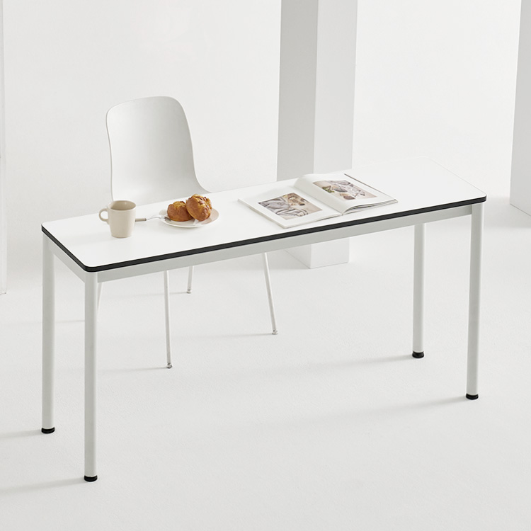 e스마트 코지 라운드모서리 사이드테이블 1200 화이트 프레임