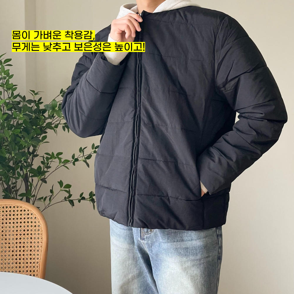 남자얇은패딩 빅사이즈경량패딩 라이트다운 - 상세 이미지 3