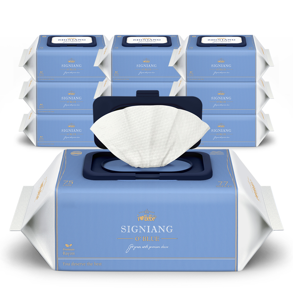 아이러브베베 시그니앙 오블루 75g엠보 아기물티슈 77매, 10개