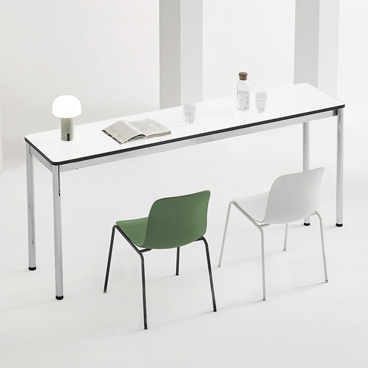 e스마트 코지 라운드모서리 사이드테이블 1200 화이트 프레임