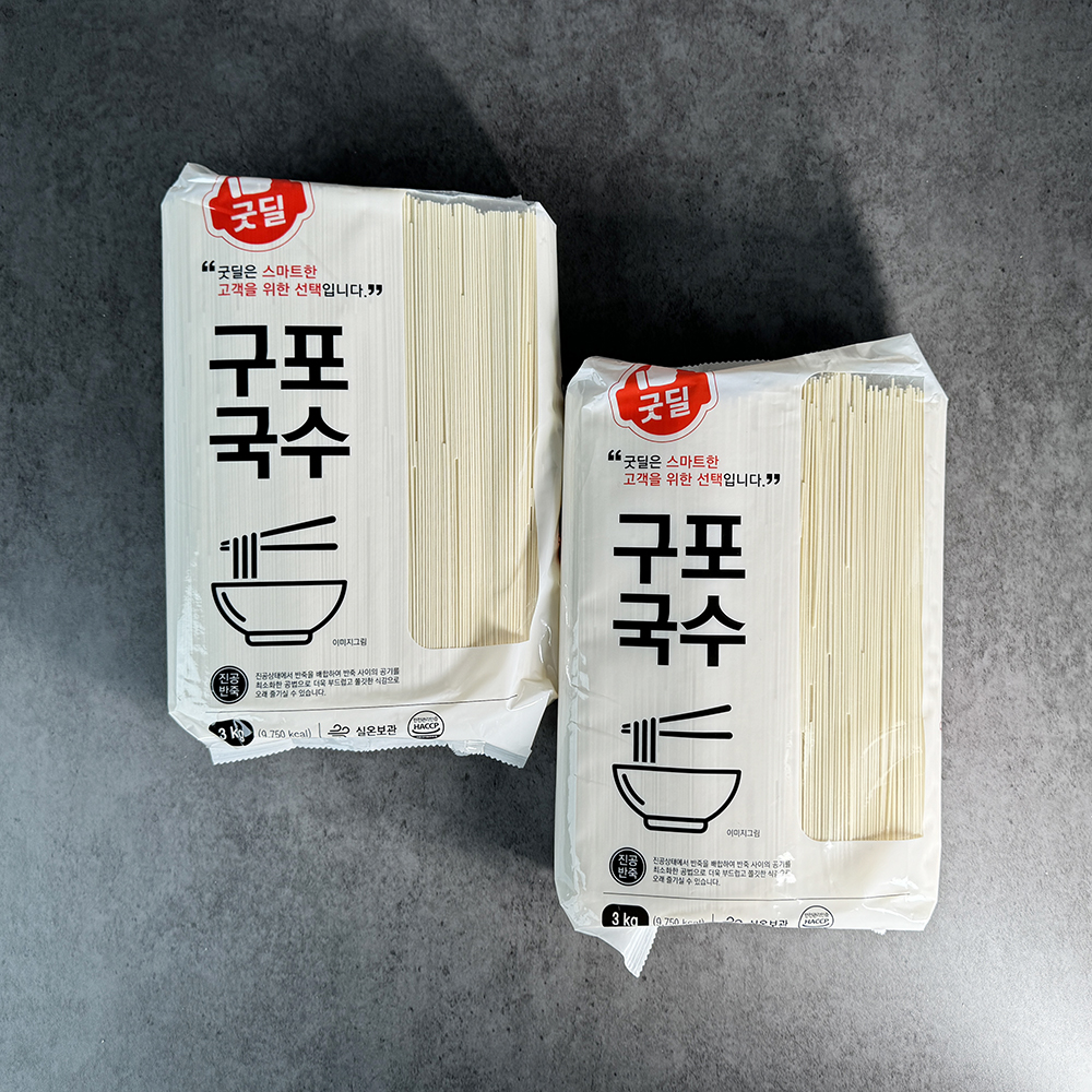 굿딜 쫄깃 국수면 구포국수 잔치국수 3kg, 1개 - 상세 이미지 3