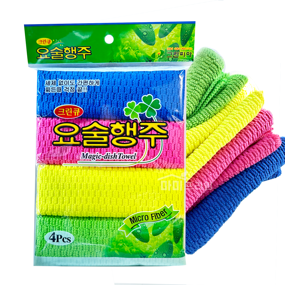 크린큐 극세사행주 요술행주 대형 4P - 상품 이미지