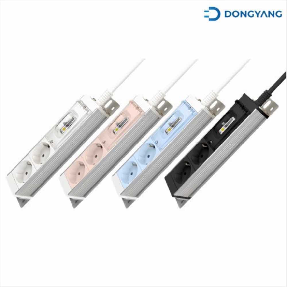 국산 실버 알루미늄 누전차단 4000w 고용량 멀티탭 2구 1.5m 멀티 전기 콘센트 - 상품 이미지